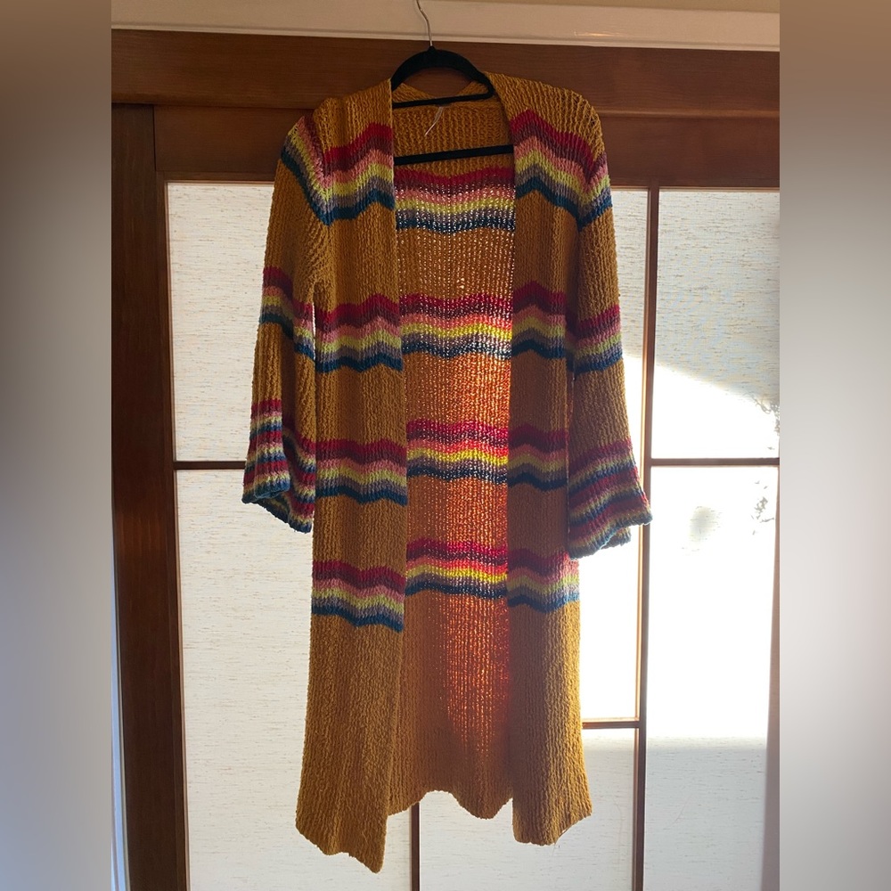 Mid-length/long Free People knit cardigan